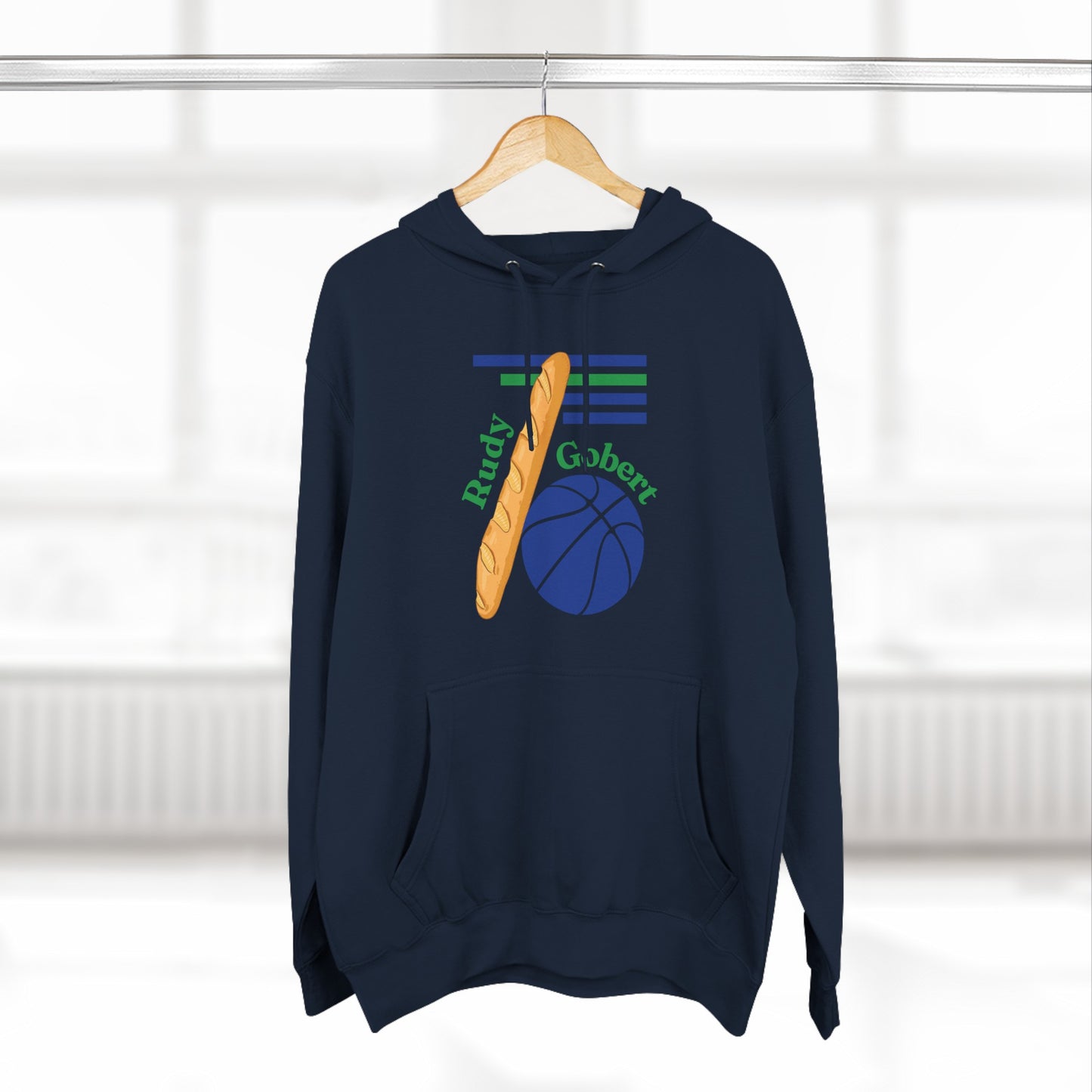 Rudy Gobert Blue | Rudy Gobert Hooded Sweatshirt
