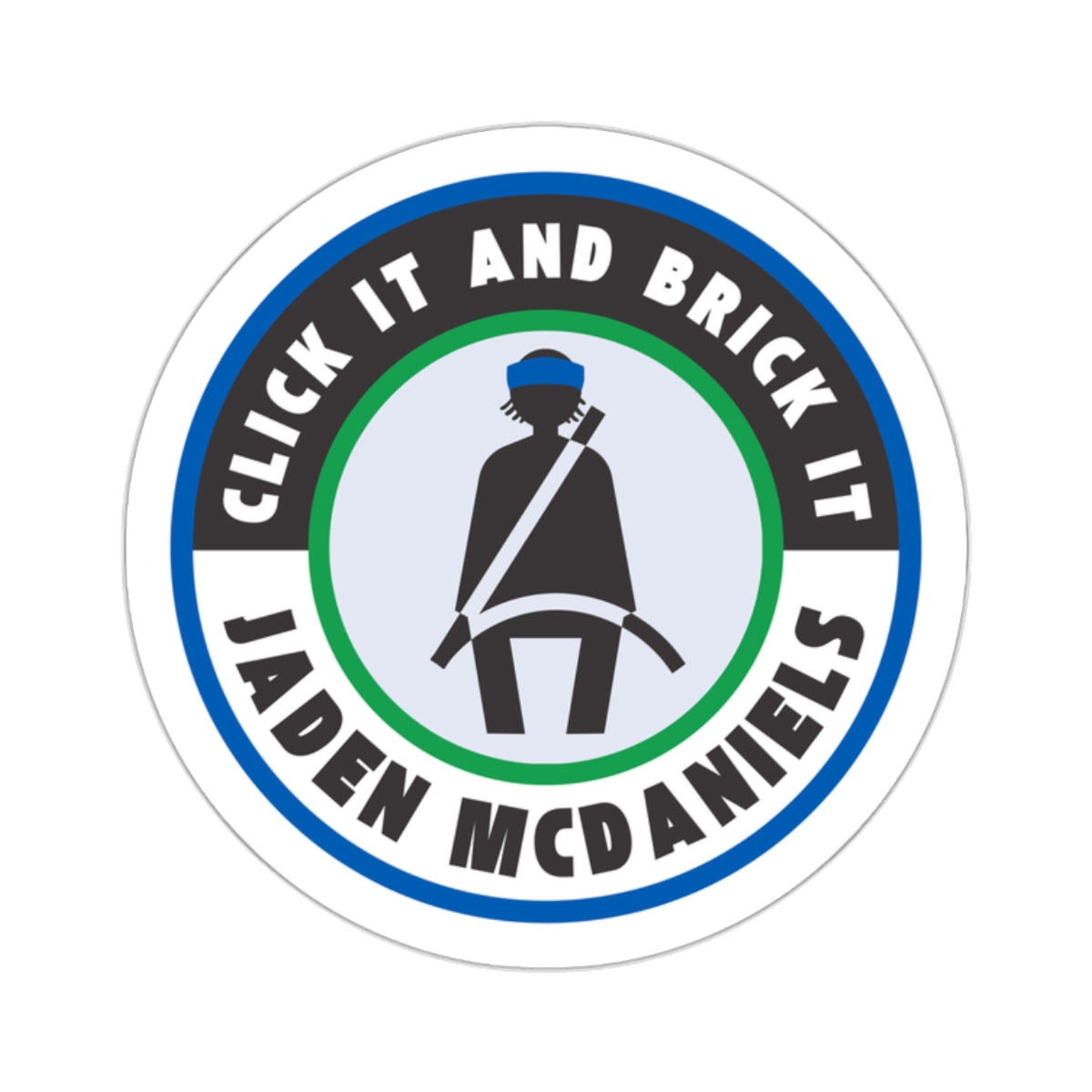 Click It And Brick It | Jaden McDaniels 2" x 2" Sticker