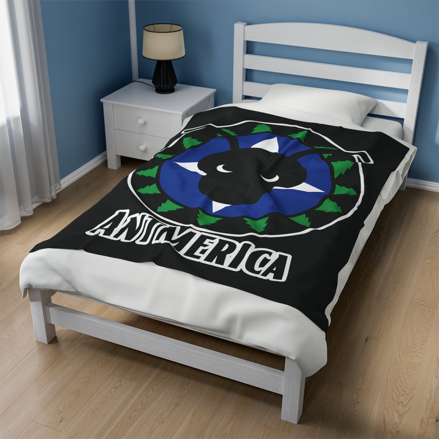 Antmerica Black | Velveteen Plush Blanket