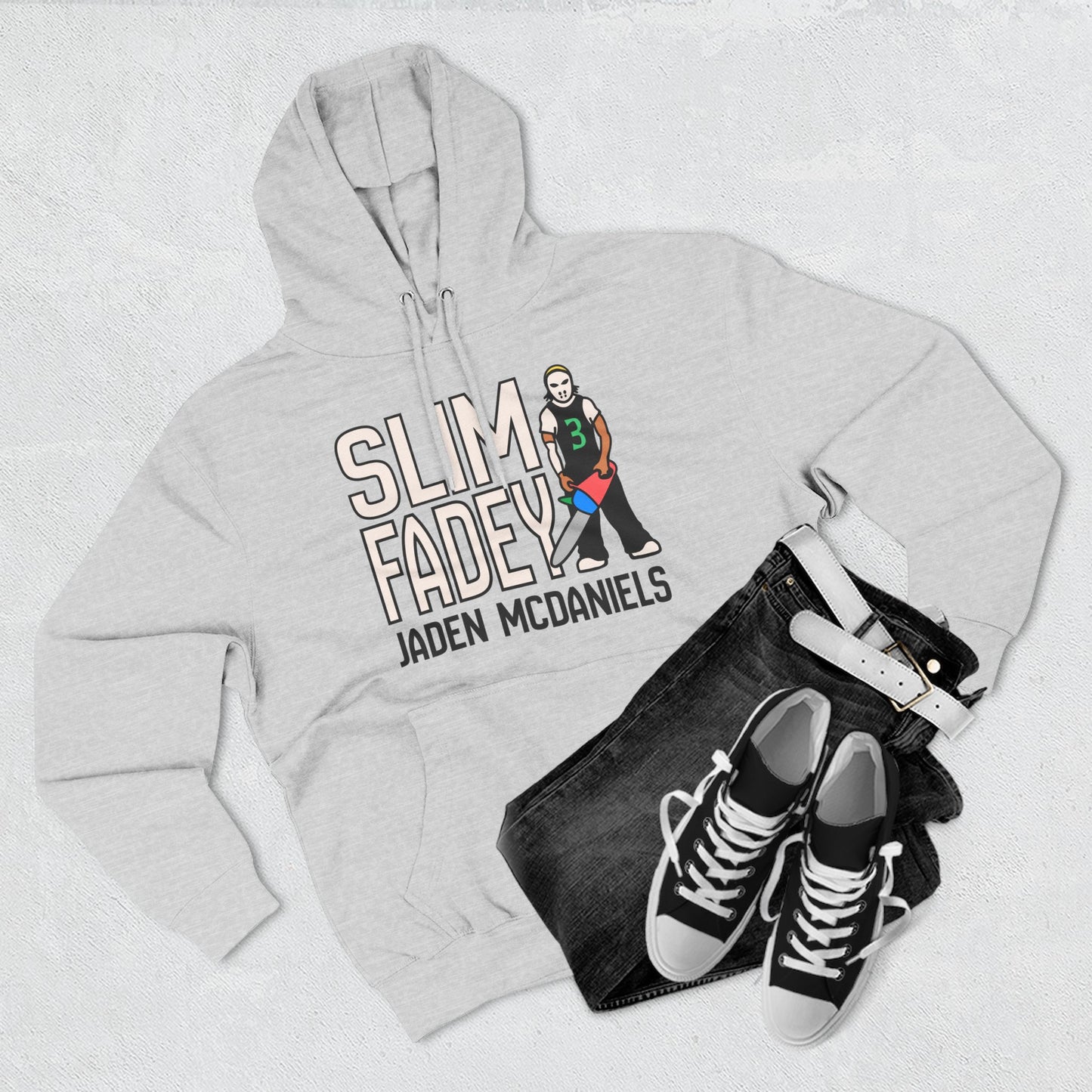 Jaden McDaniels - SLIM FADEY | Jaden McDaniels Unisex Hooded Sweatshirt