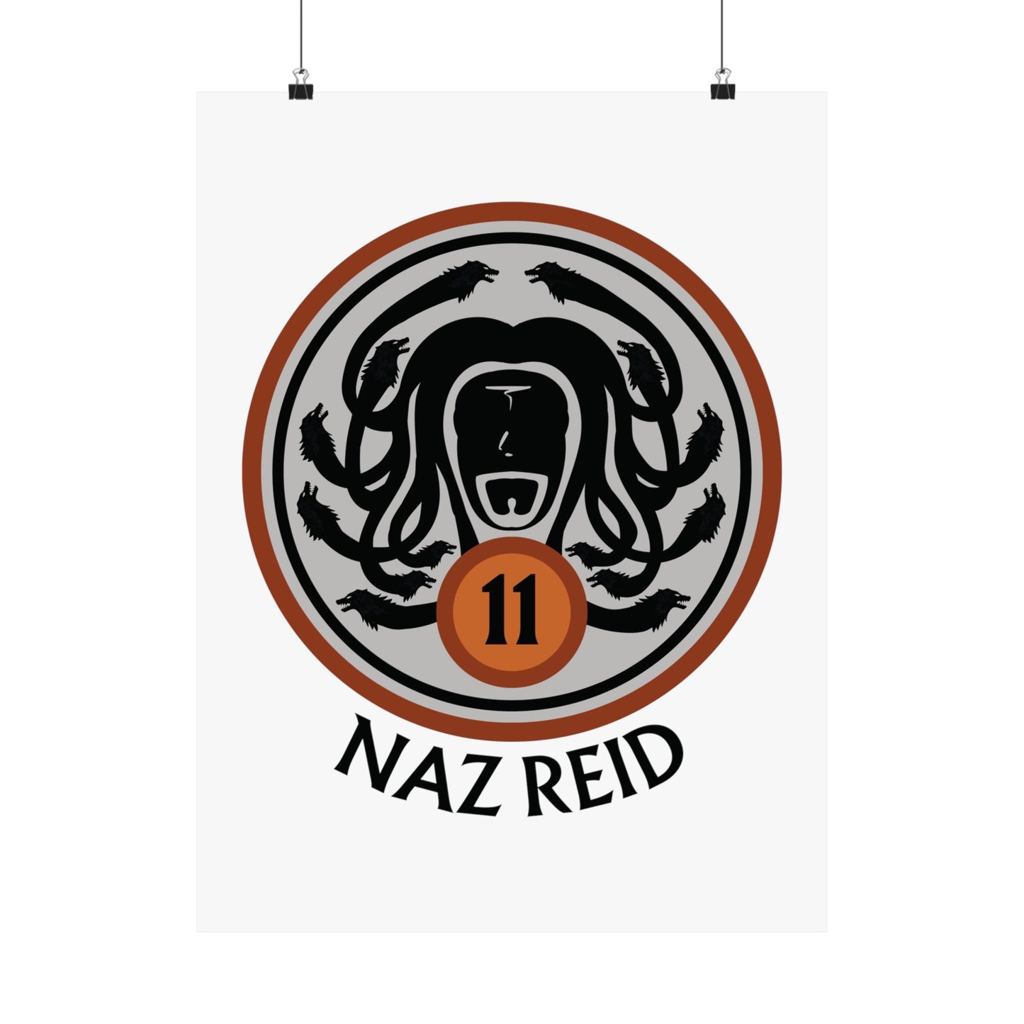 Naz Reid Medusa Orange | 18 x 24 Poster