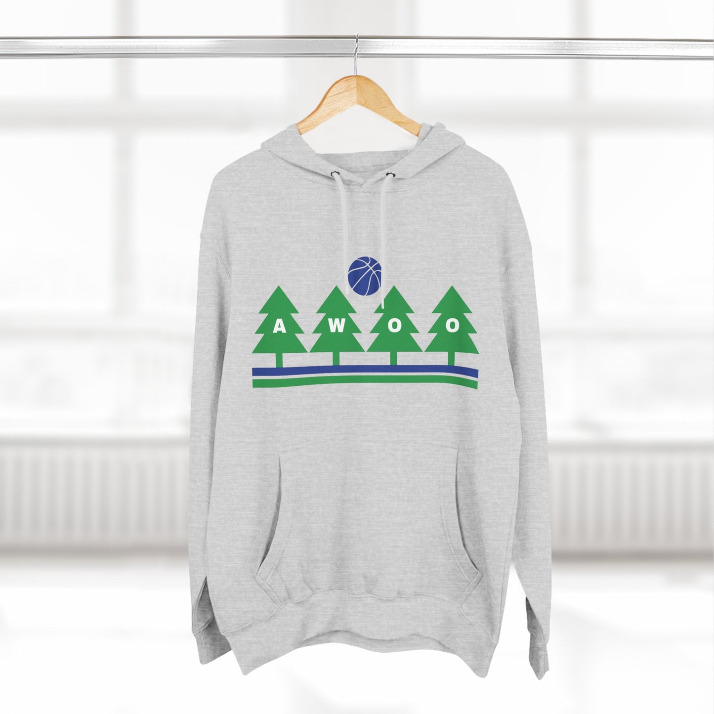 Awoo Blue & Green | Hooded Sweatshirt