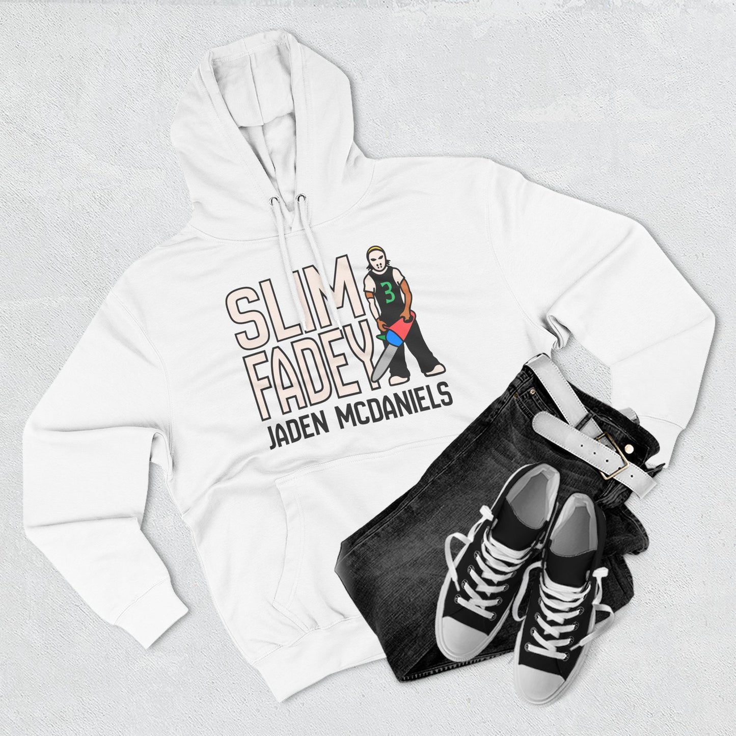 Jaden McDaniels - SLIM FADEY | Jaden McDaniels Unisex Hooded Sweatshirt