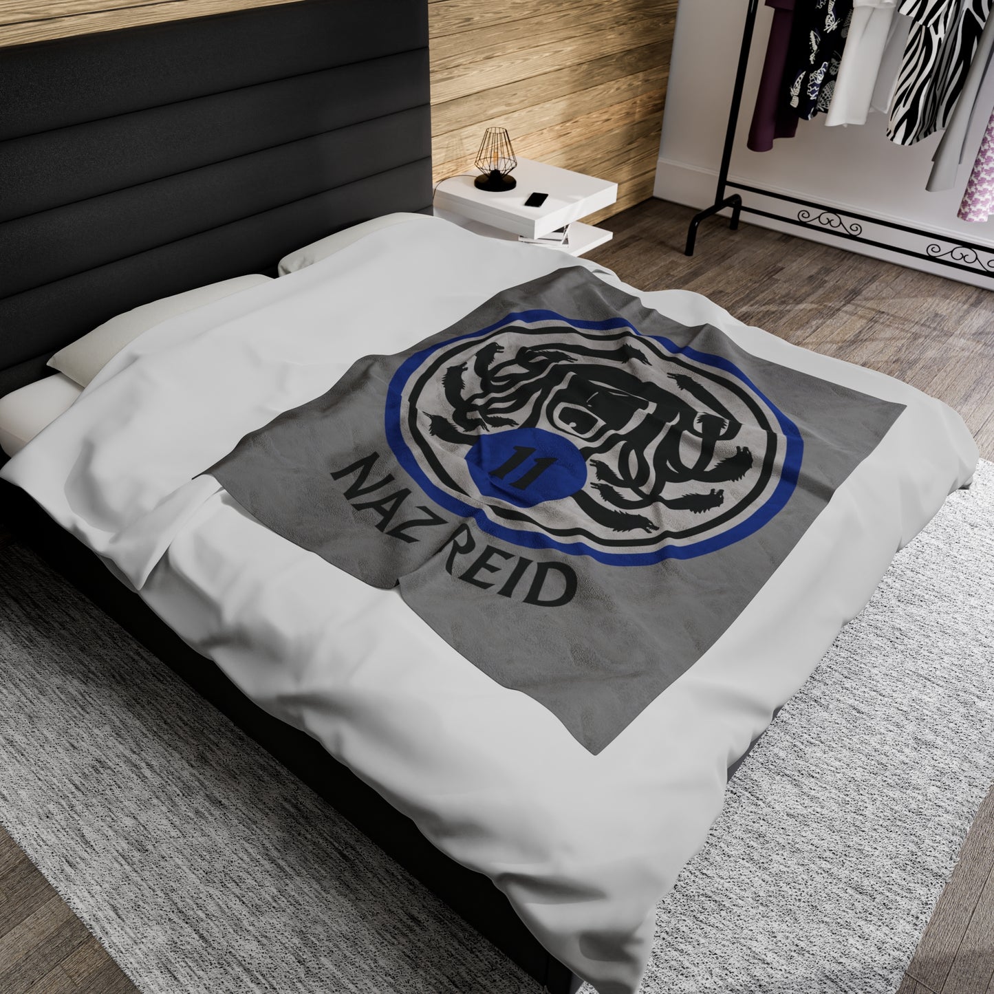 Naz Reid Medusa Blue | Velveteen Plush Blanket