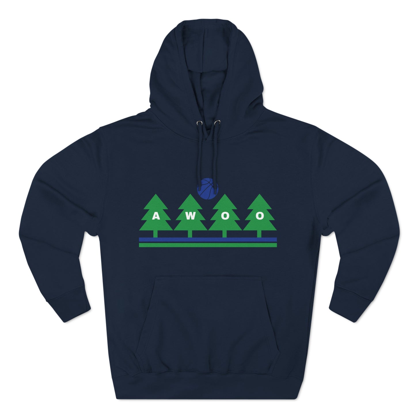 Awoo Blue & Green | Hooded Sweatshirt