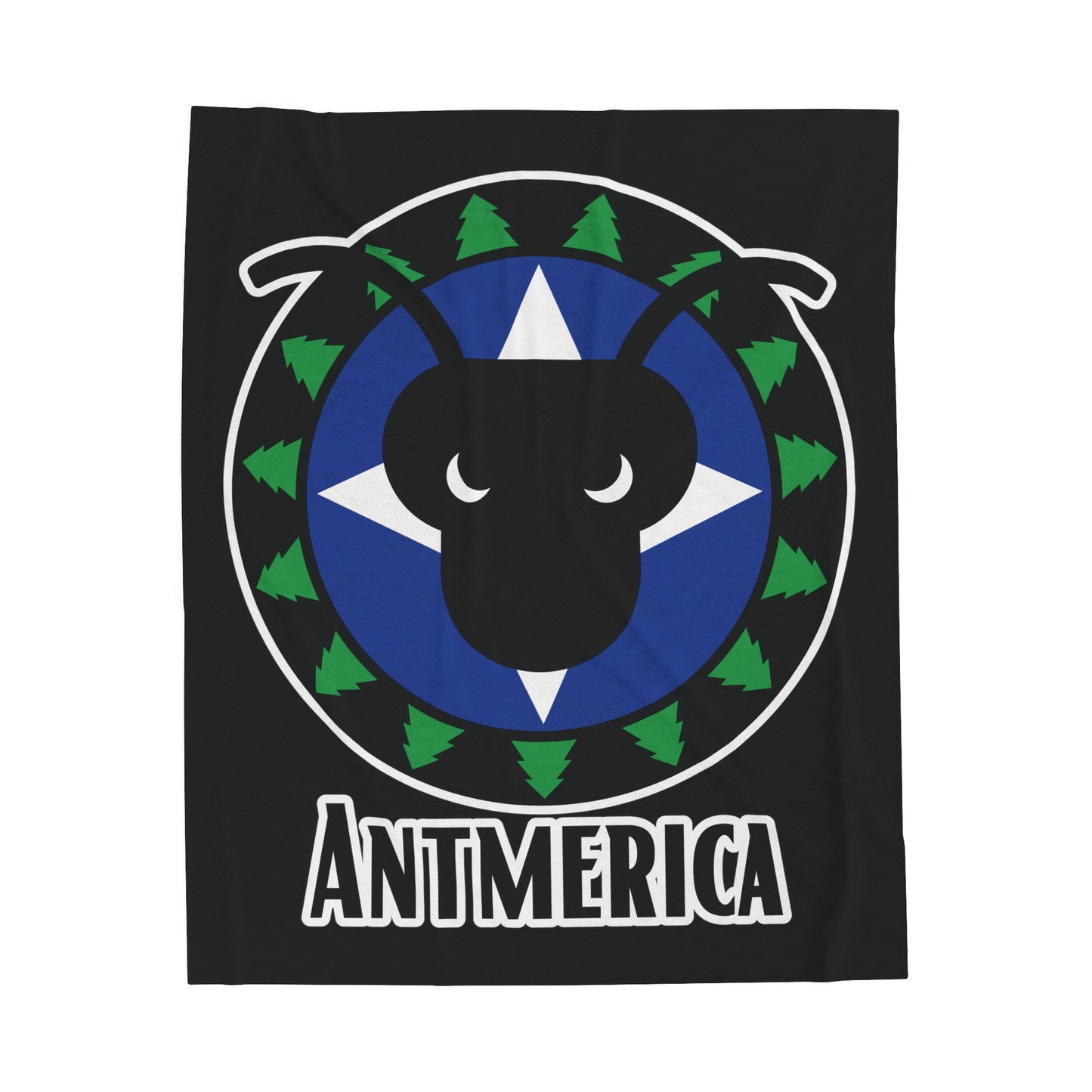 Antmerica Black | Velveteen Plush Blanket