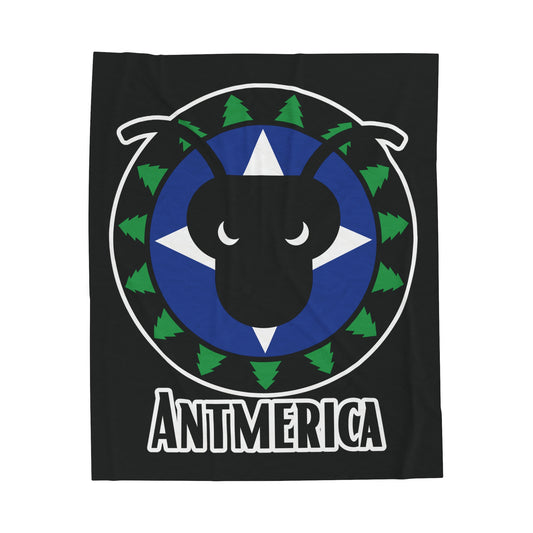 Antmerica Black | Velveteen Plush Blanket