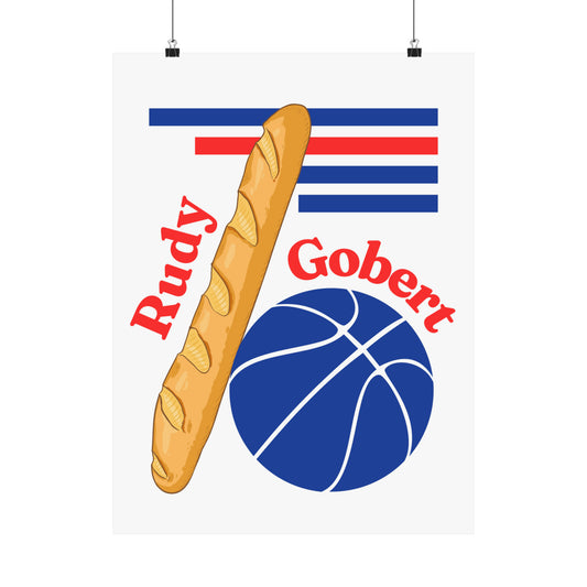 Rudy Gobert Red & Blue | 18 x 24 Poster