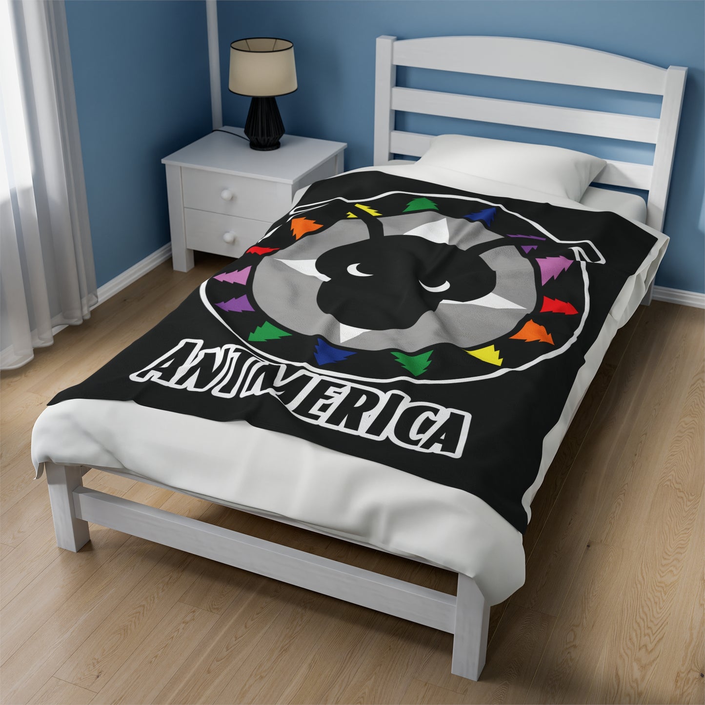 Antmerica Rainbow | Velveteen Plush Blanket