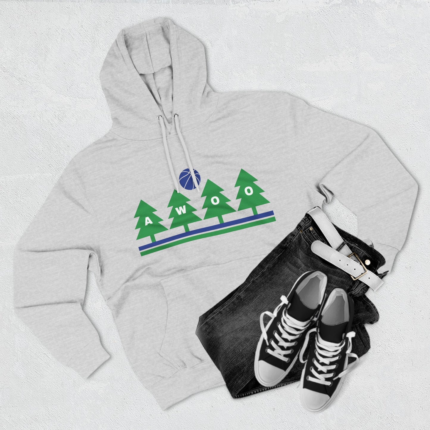 Awoo Blue & Green | Hooded Sweatshirt