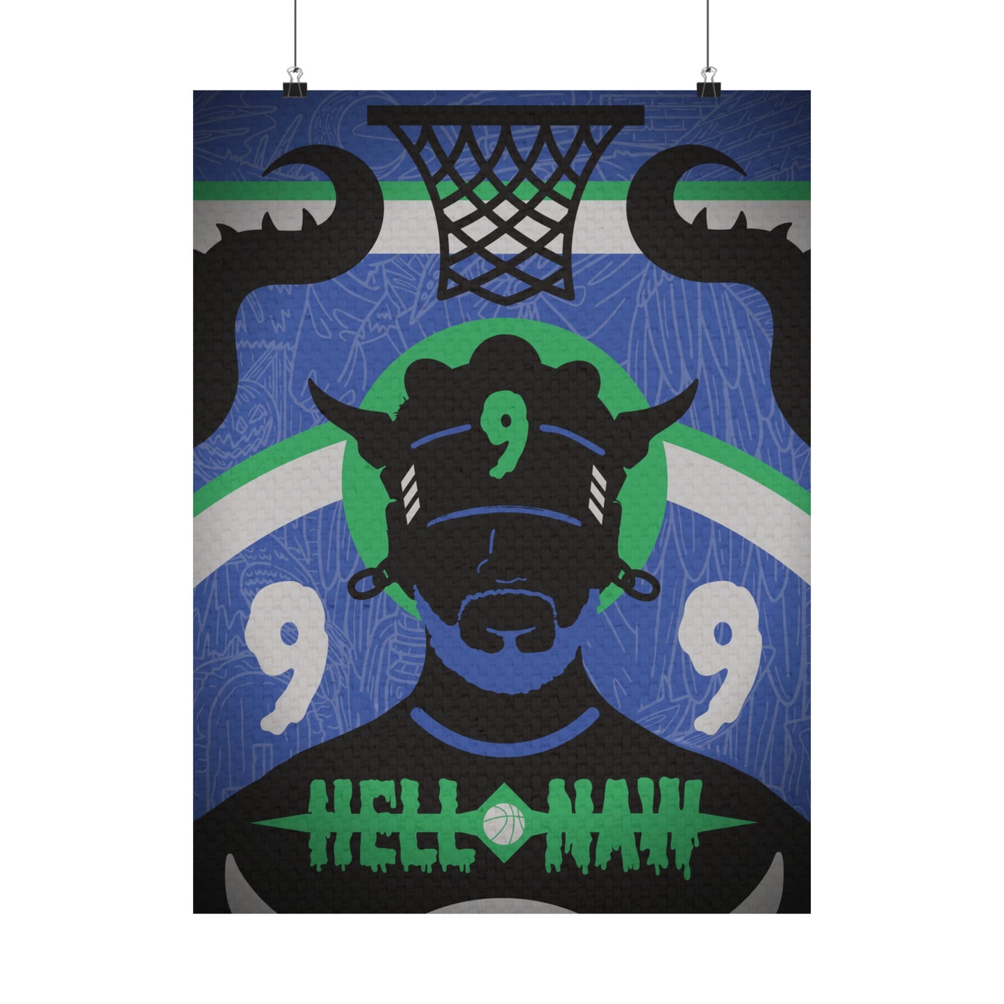 HELL NAW Blue | 18 x 24 Poster