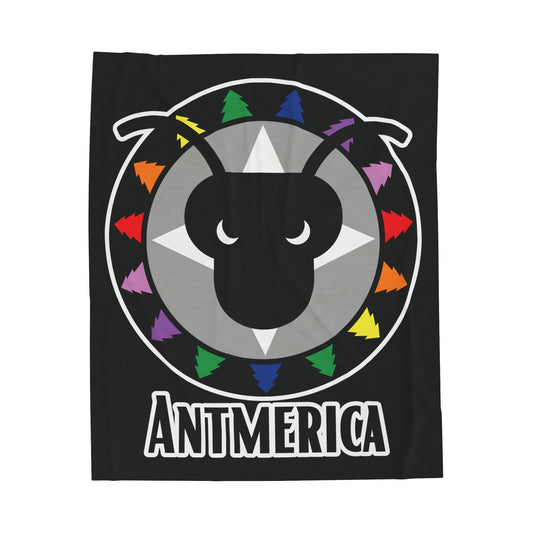 Antmerica Rainbow | Velveteen Plush Blanket